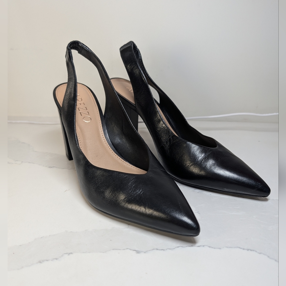 Elegant Black Leather Heels